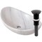 Novatto Carrera White Marble Slipper Vessel Sink and Oil Rubbed Bronze Umbrella Drain NOSV-CWSORB - alternate 1